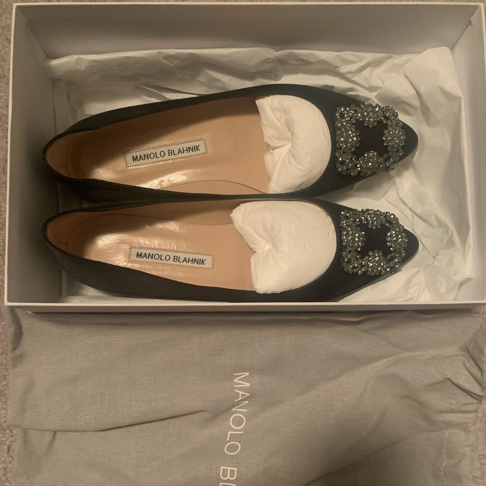 manolo blahnik black shoes